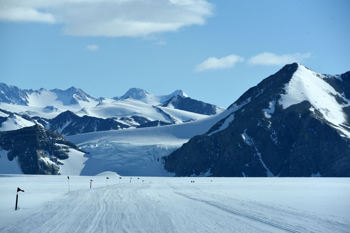 10C Charles Peak In The Foreground And Soholt Peaks Behind From The ALE Van Driving From Union Glacier Camp Antarctica To Elephant Head